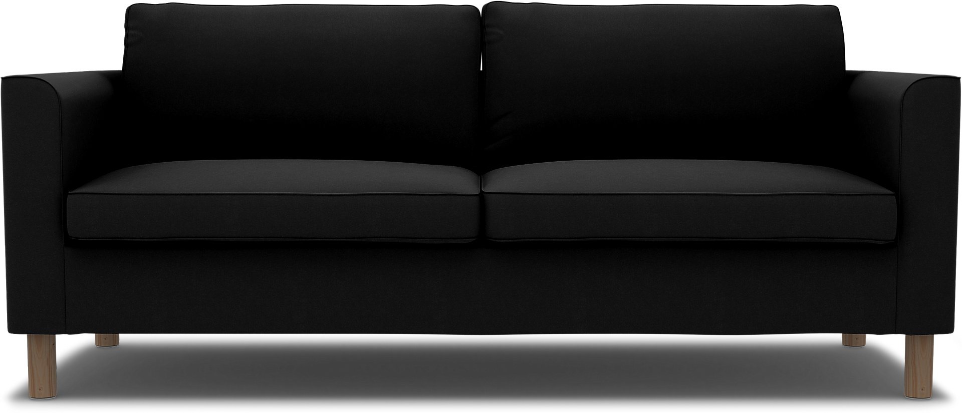 IKEA - Parup 3 Seater Cover, Black, Velvet - Bemz