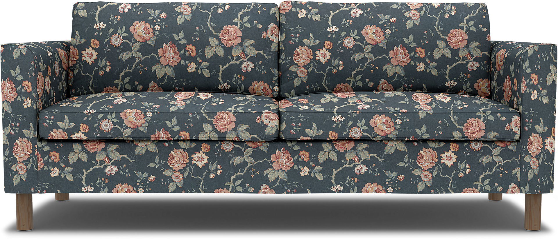 IKEA - Överdrag till Pärup 3-sitssoffa, Rosenträd Dark, BEMZ x BORÅSTAPETER COLLECTION - Bemz