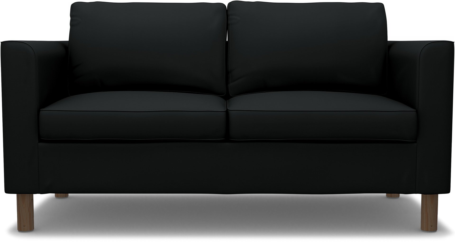IKEA - Parup 2 Seater, Jet Black, Cotton - Bemz
