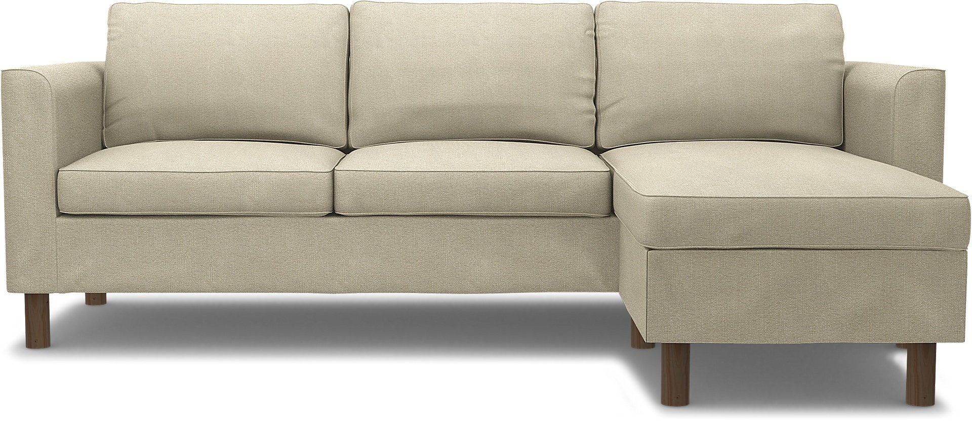 IKEA - Parup 3 Seater with chaise longue, Cream, Boucle & Texture - Bemz