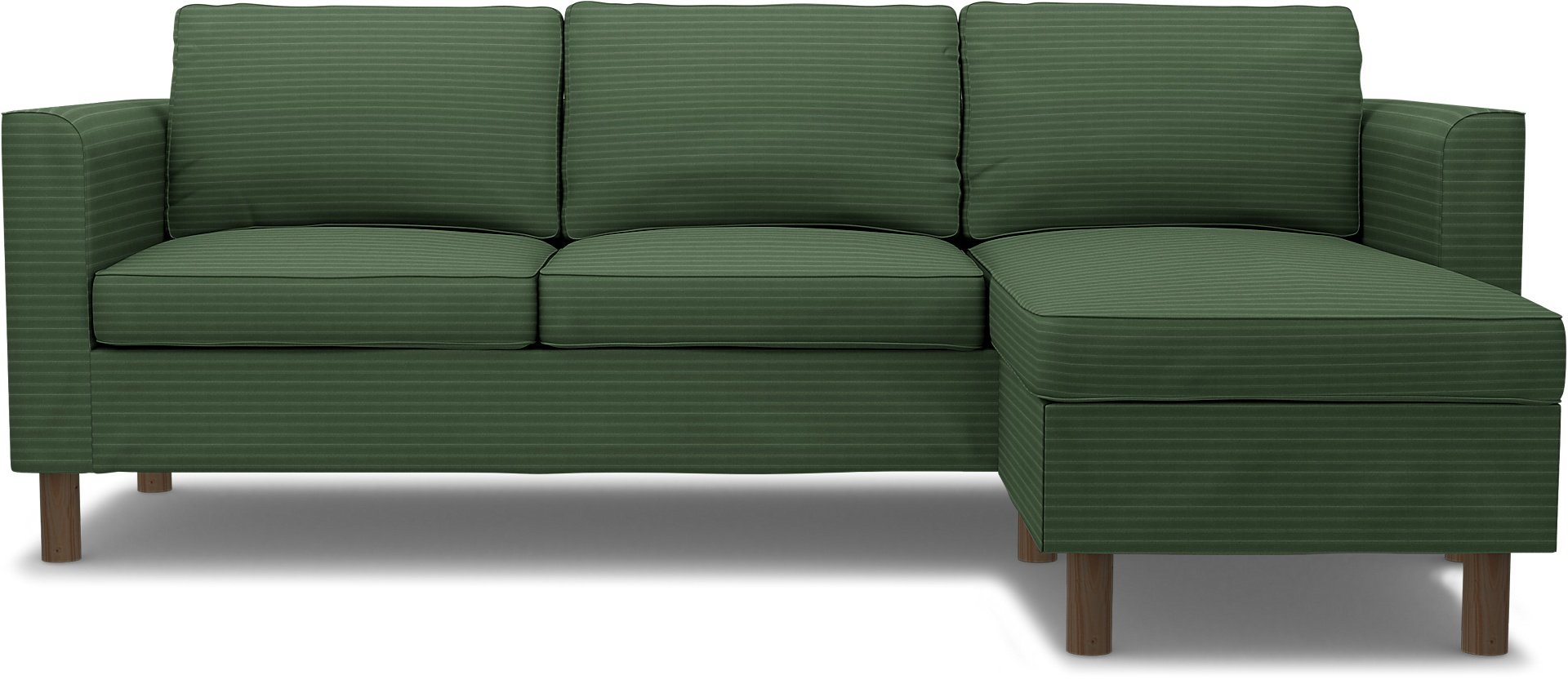IKEA - Parup 3 Seater with chaise longue, Palm Green, Corduroy - Bemz