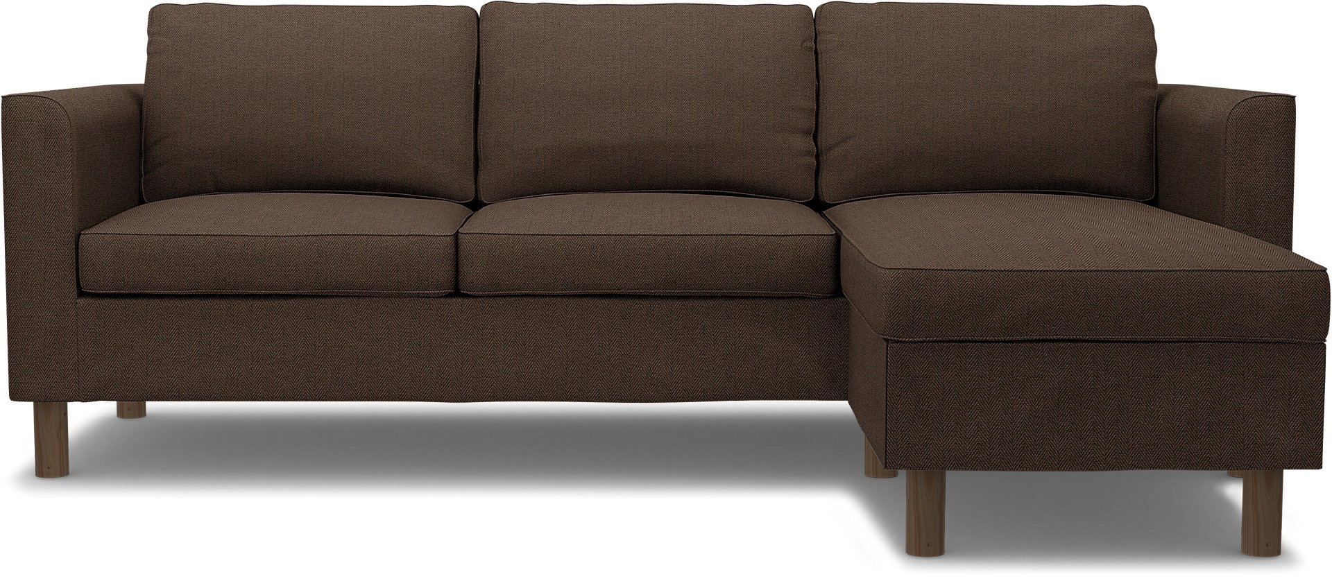 IKEA - Parup 3 Seater with chaise longue, Chocolate, Boucle & Texture - Bemz
