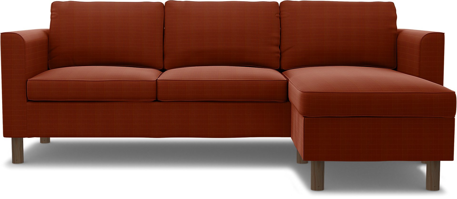 IKEA - Parup 3 Seater with chaise longue, Burnt Sienna, Moody Seventies Collection - Bemz