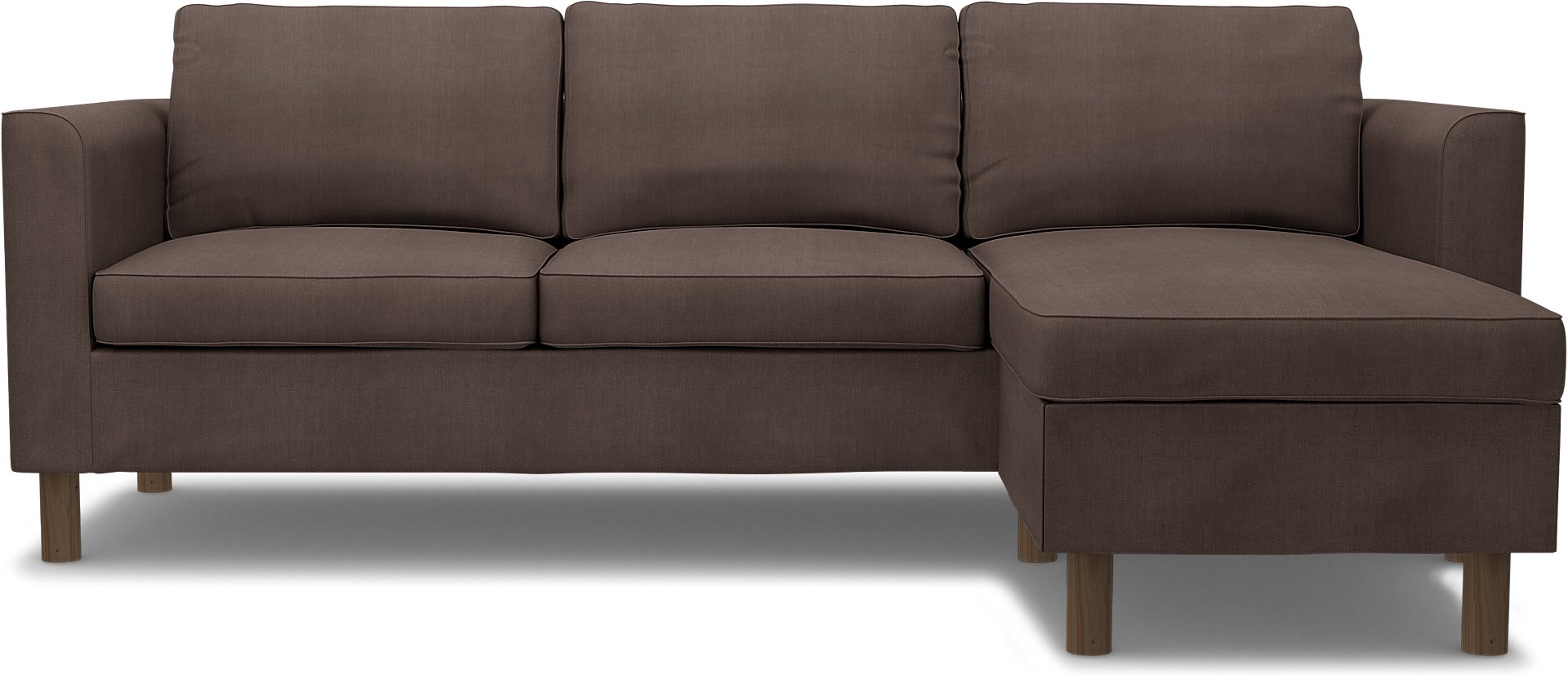 IKEA - Parup 3 Seater with chaise longue, Cocoa, Linen - Bemz