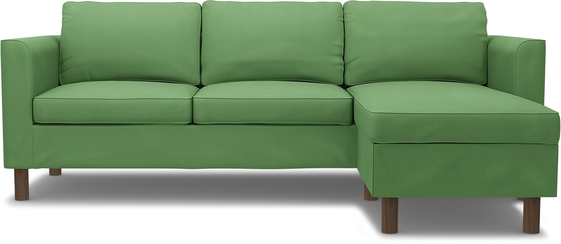 IKEA - Parup 3 Seater with chaise longue, Apple Green, Linen - Bemz