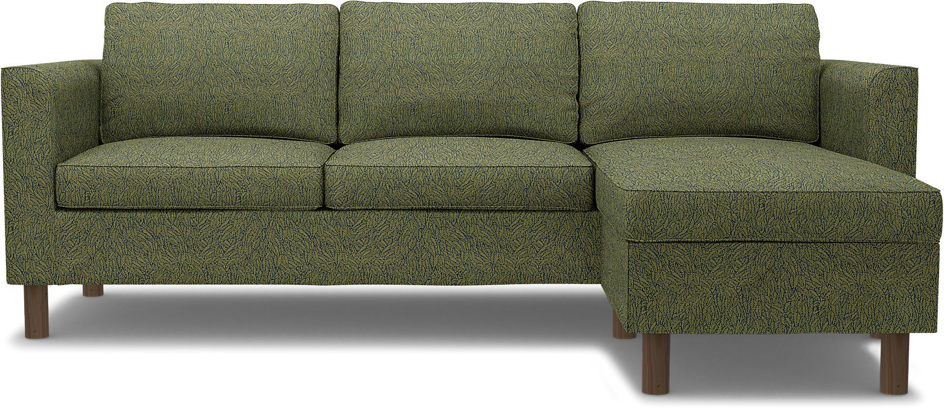 IKEA - Divano a 3 posti con chaise-longue Pärup, Green, COLLEZIONE NATURE’S PALETTE BEMZ - Bemz