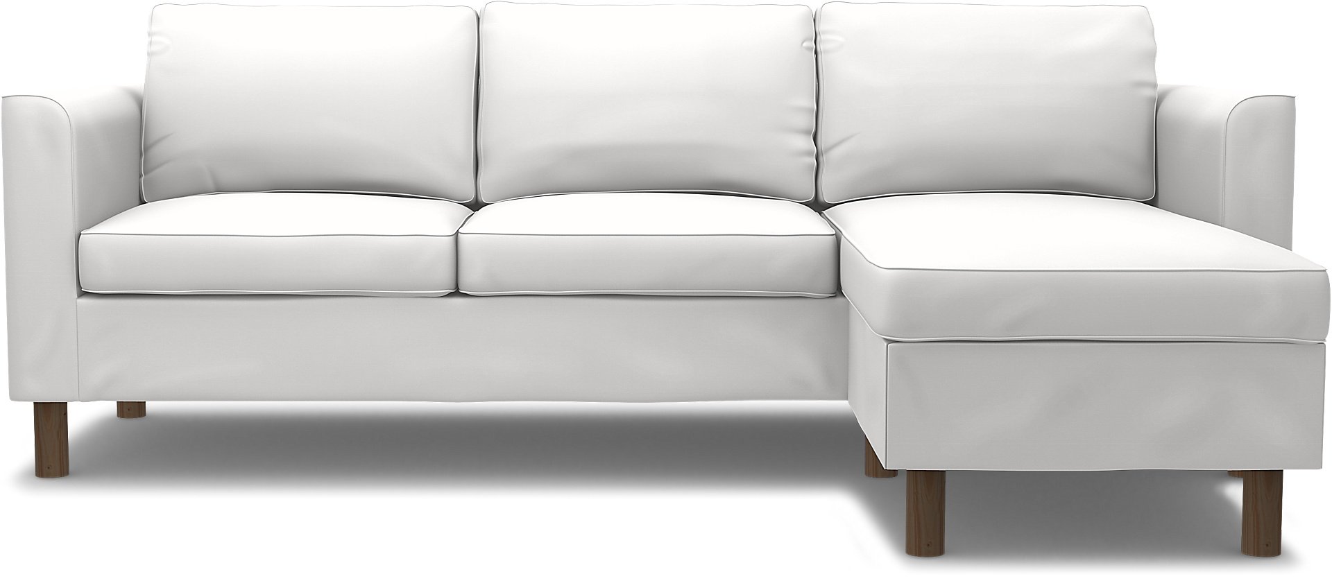 IKEA - Parup 3 Seater with chaise longue, Absolute White, Cotton - Bemz