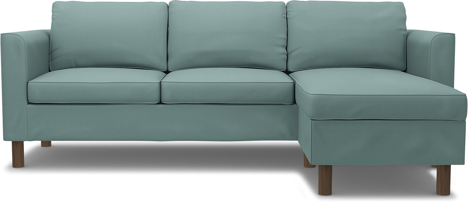IKEA - Parup 3 Seater with chaise longue, Mineral Blue, Cotton - Bemz