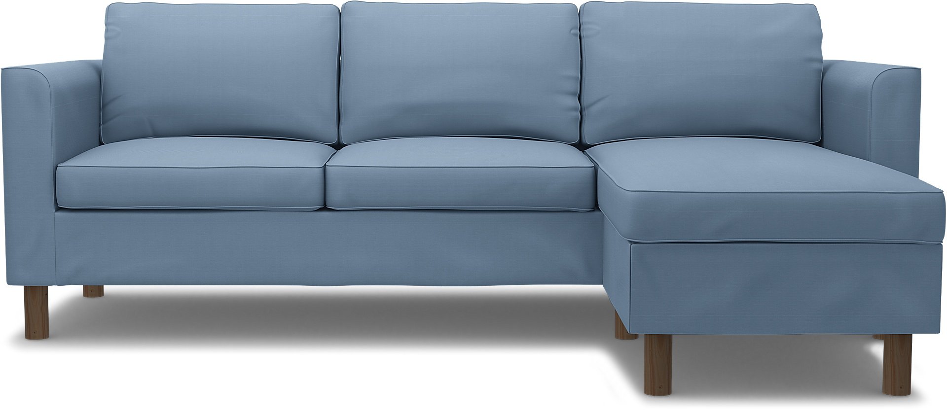 IKEA - Parup 3 Seater with chaise longue, Dusty Blue, Cotton - Bemz