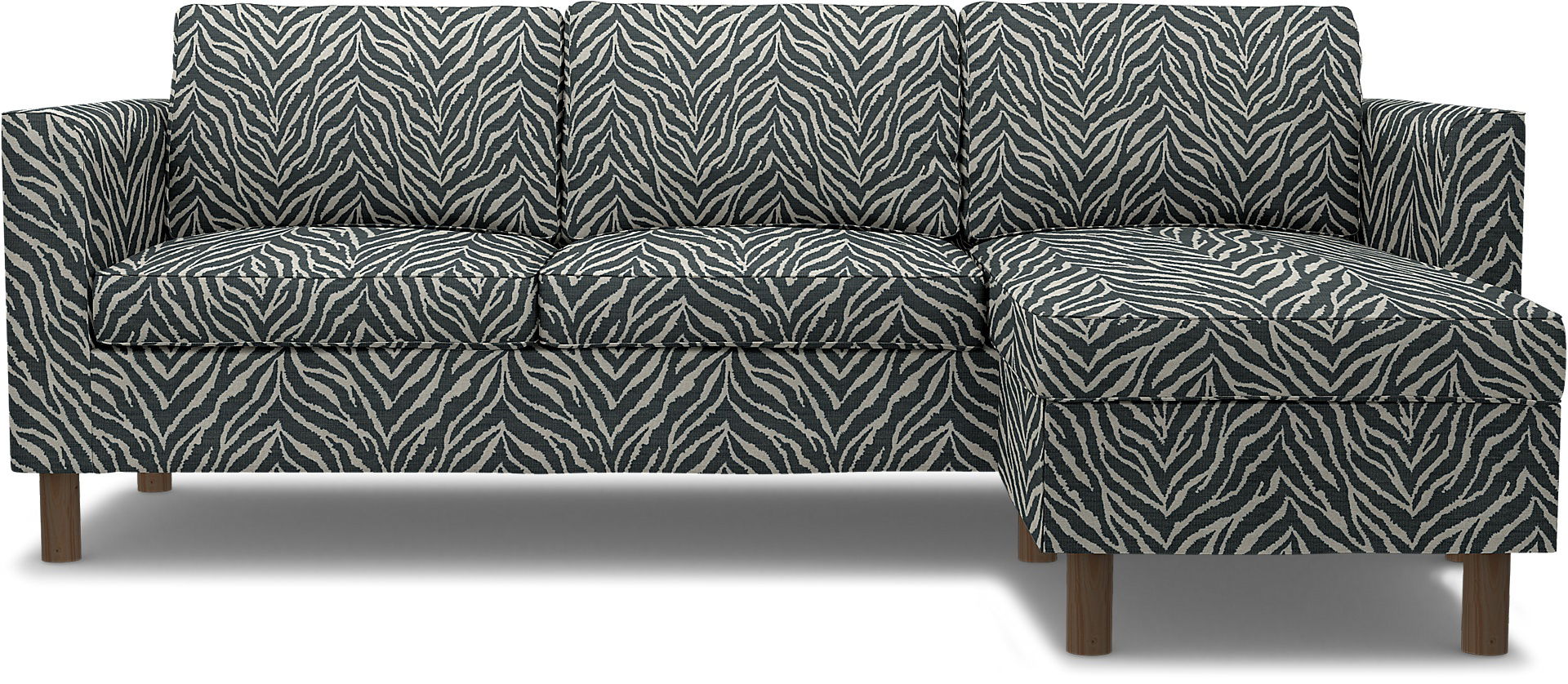 IKEA - Pärup 3-sitssoffa med schäslong, Black/White, BEMZ NATURE'S PALETTE COLLECTION - Bemz