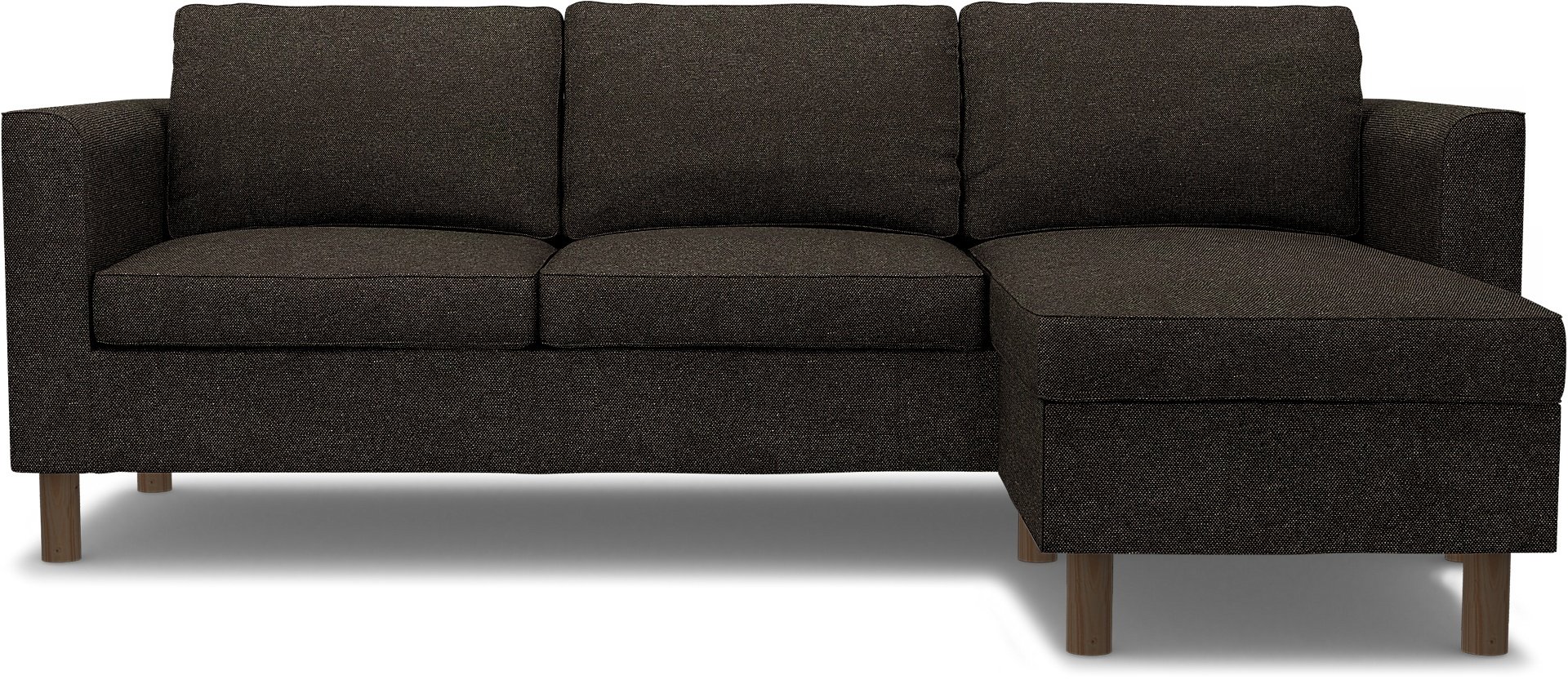IKEA - Parup 3 Seater with chaise longue, Graphite Grey, Cotton - Bemz