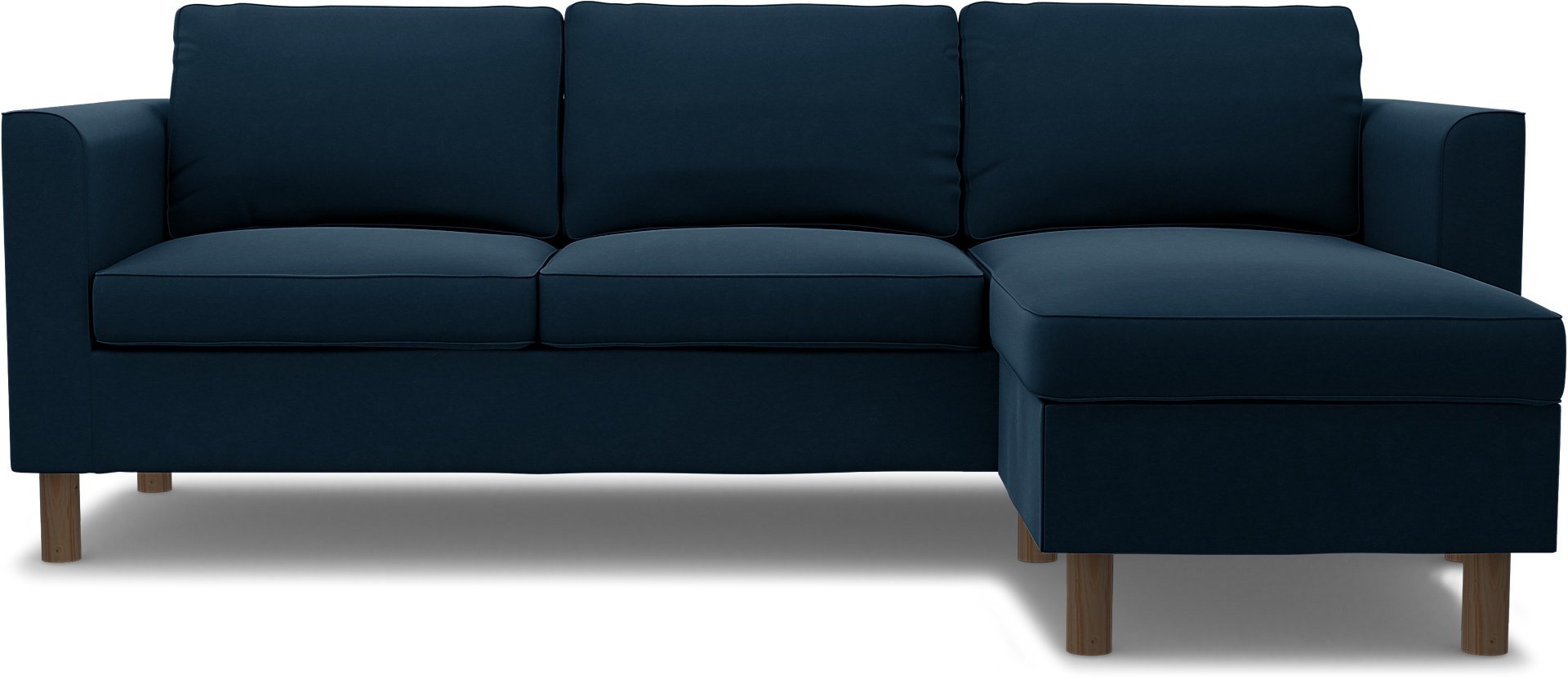 IKEA - Parup 3 Seater with chaise longue, Midnight, Velvet - Bemz