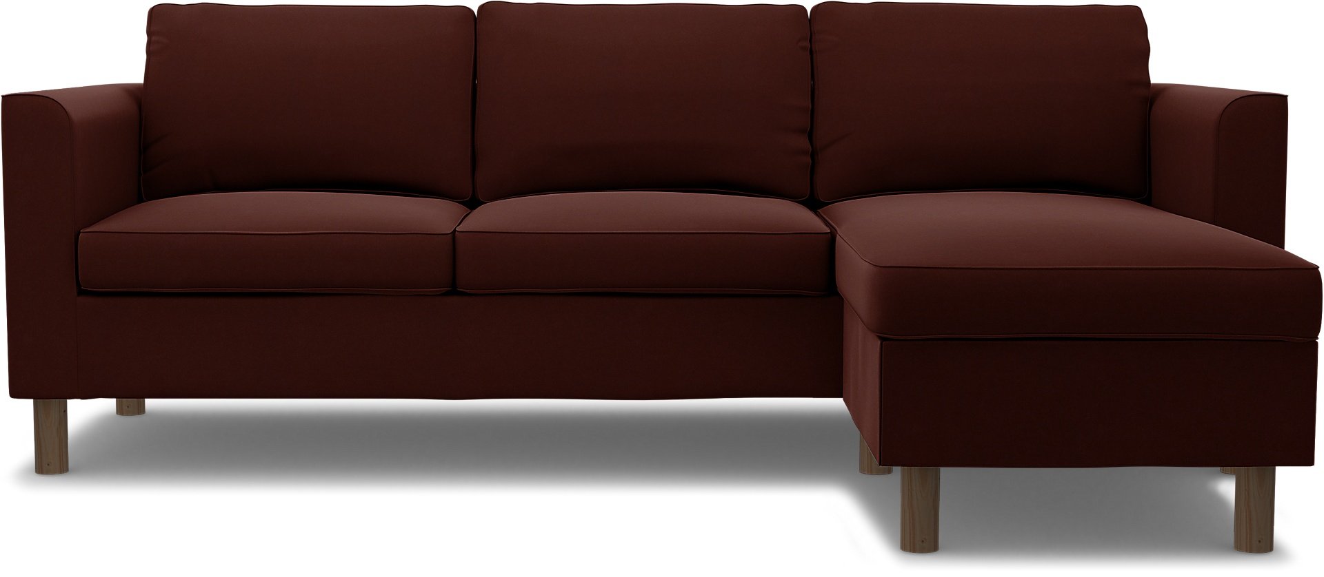 IKEA - Parup 3 Seater with chaise longue, Ground Coffee, Velvet - Bemz