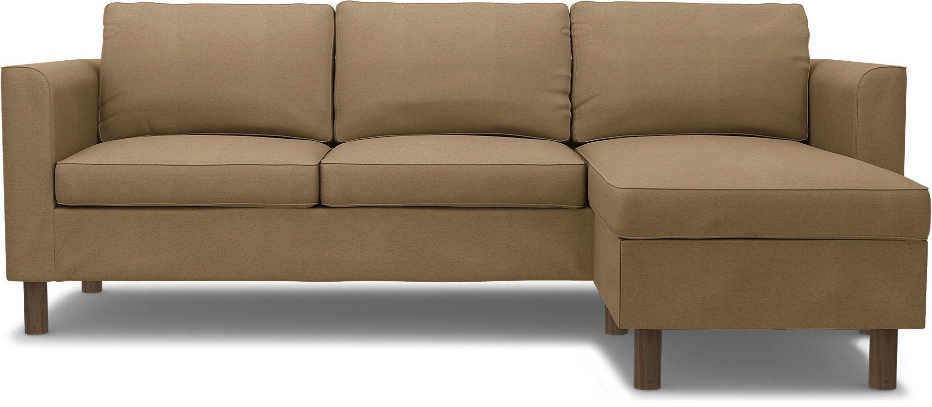 IKEA - Parup 3 Seater with chaise longue, Sand, Wool - Bemz