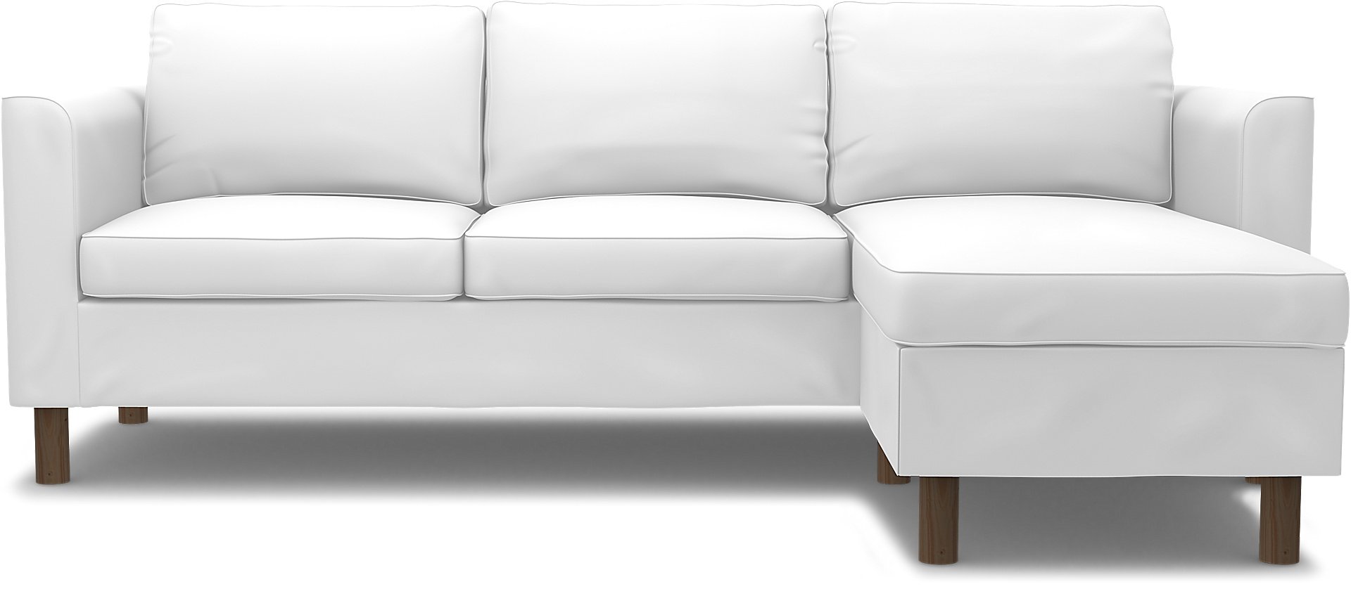 IKEA - Parup 3 Seater with chaise longue, Absolute White, Linen - Bemz