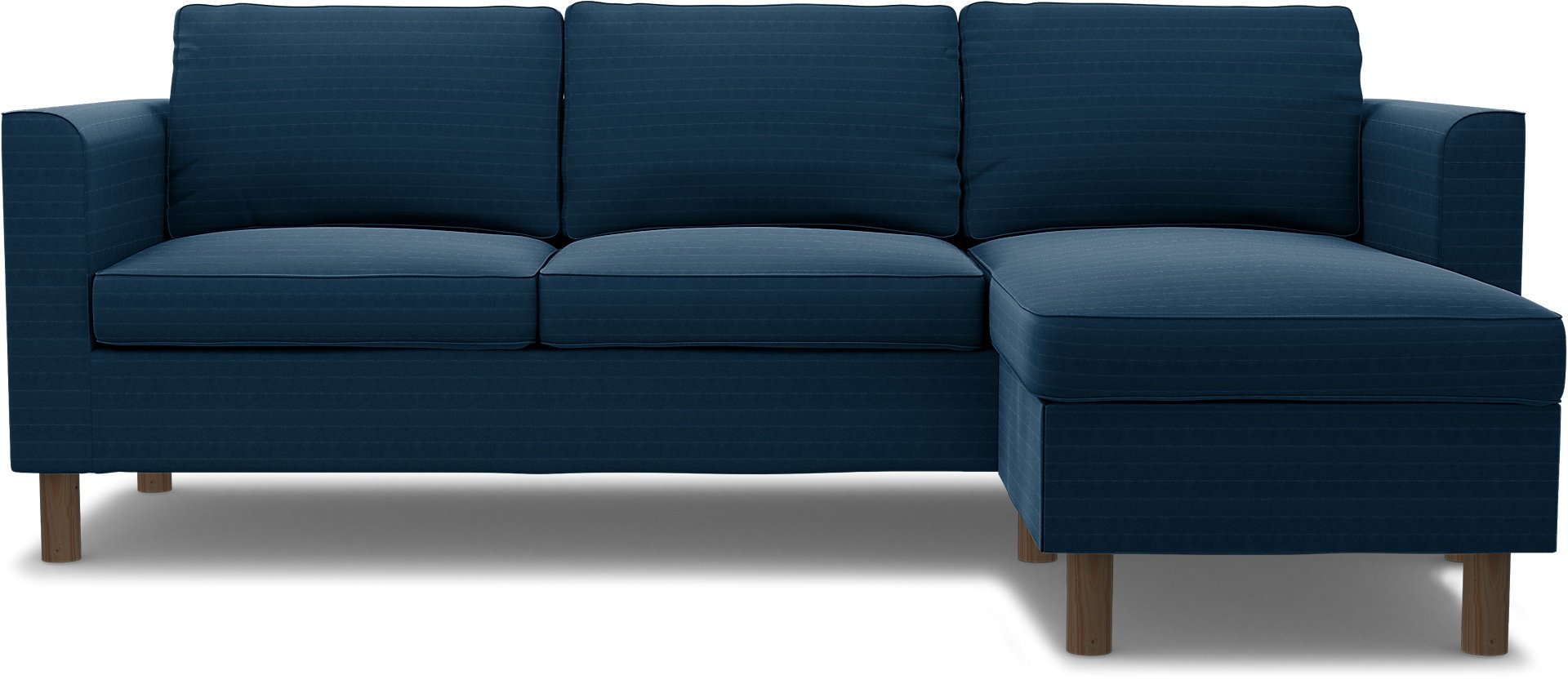 IKEA - Parup 3 Seater with chaise longue, Denim Blue, Moody Seventies Collection - Bemz