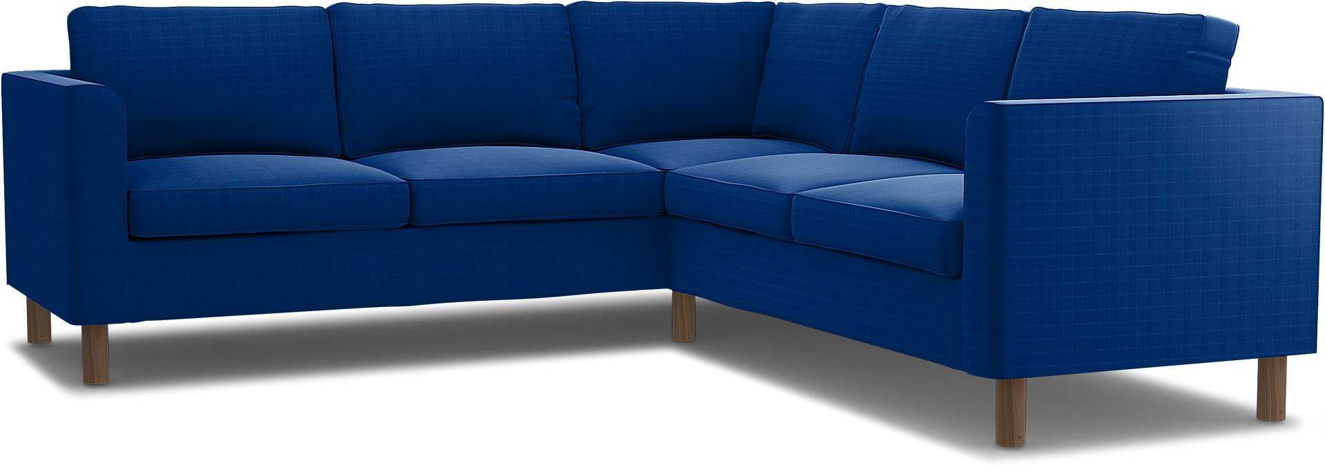 IKEA - Överdrag till Pärup 4-sits hörnsoffa, Lapis Blue, Sammet - Bemz