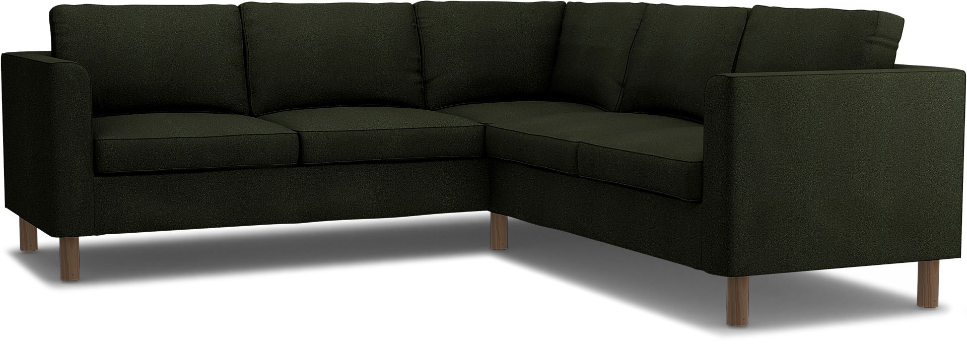 IKEA - Överdrag till Pärup 4-sits hörnsoffa, Dark Moss Green, BEMZ NATURE'S PALETTE COLLECTION - Bemz
