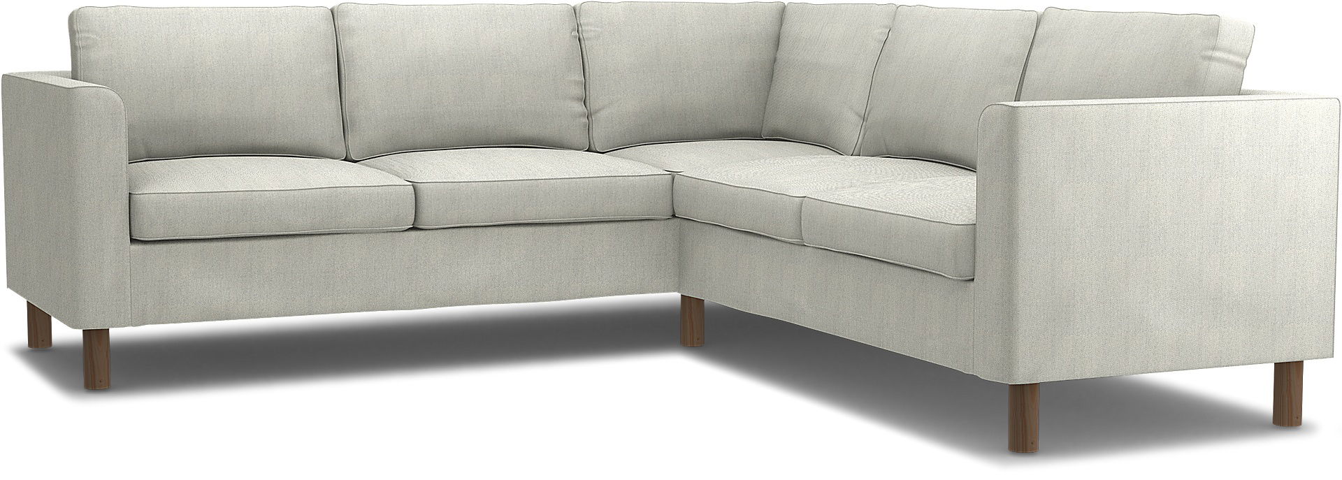 IKEA - Pärup 4-seater corner sofa cover, Silver Grey, Cotton - Bemz