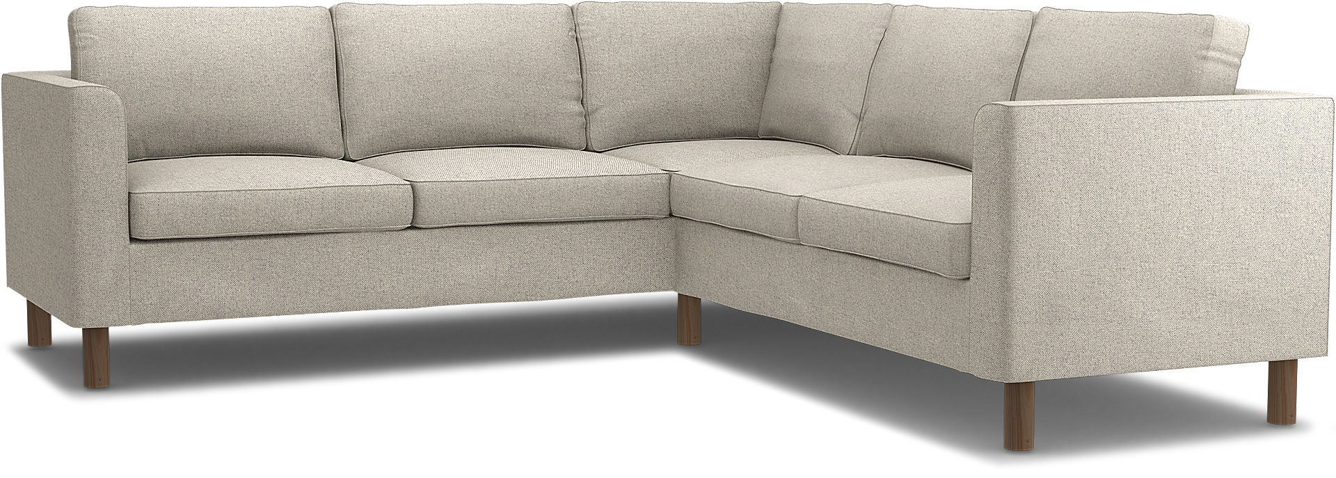 IKEA - Pärup 4-seater corner sofa cover, Silver Grey, Cotton - Bemz