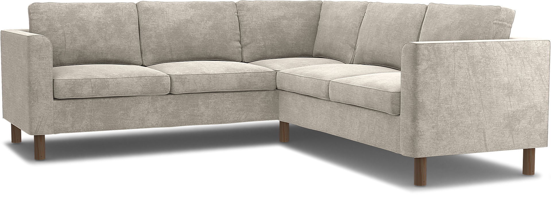 IKEA - Pärup 4-seater corner sofa cover, Natural White, Velvet - Bemz