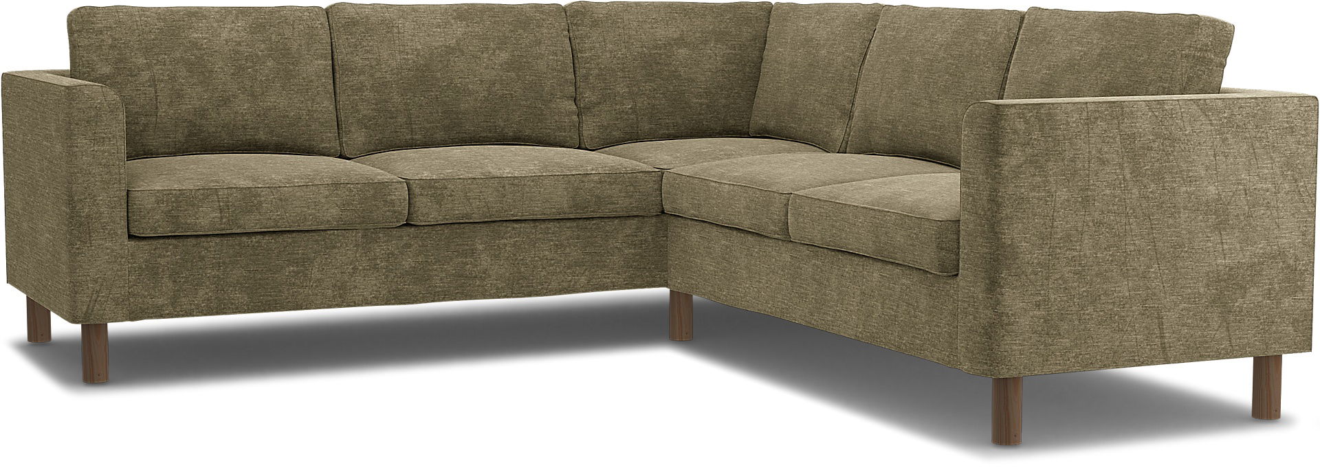 IKEA - Pärup 4-seater corner sofa cover, Beige, Velvet - Bemz