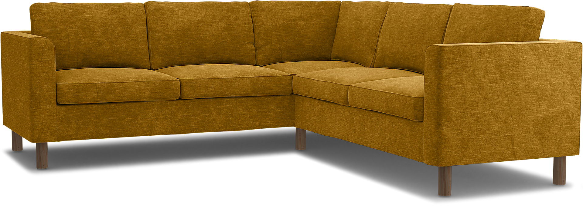 IKEA - Pärup 4-seater corner sofa cover, Tumeric, Velvet - Bemz