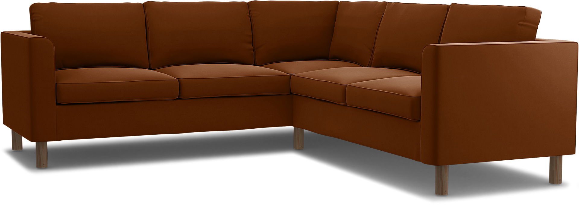 IKEA - Pärup 4-seater corner sofa cover, Cinnamon, Velvet - Bemz