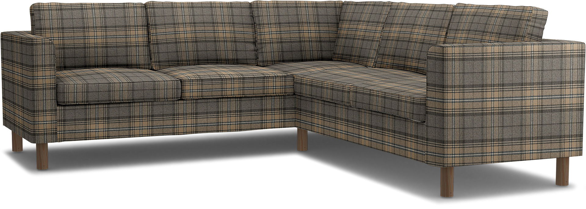 IKEA - Pärup 4-seater corner sofa cover, Bark Brown, Wool - Bemz