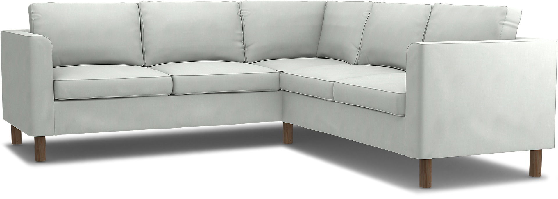 IKEA - Pärup 4-seater corner sofa cover, Silver Grey, Linen - Bemz