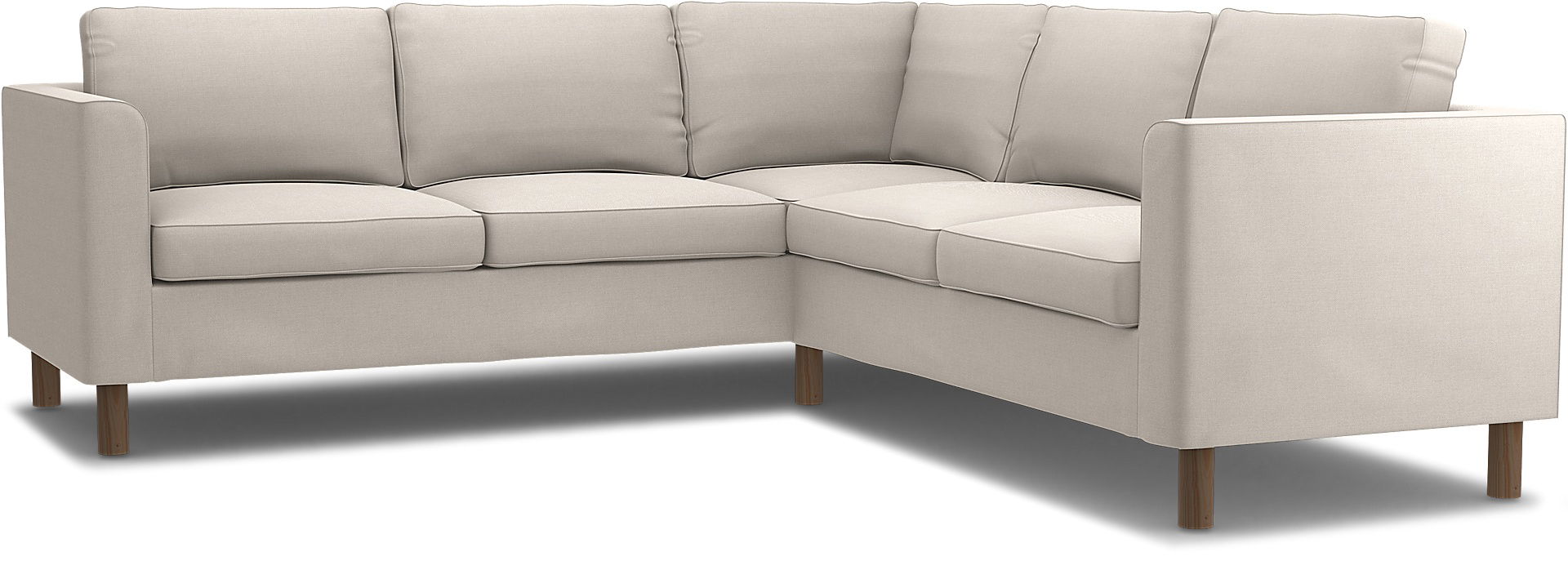 IKEA - Pärup 4-seater corner sofa cover, Chalk, Linen - Bemz