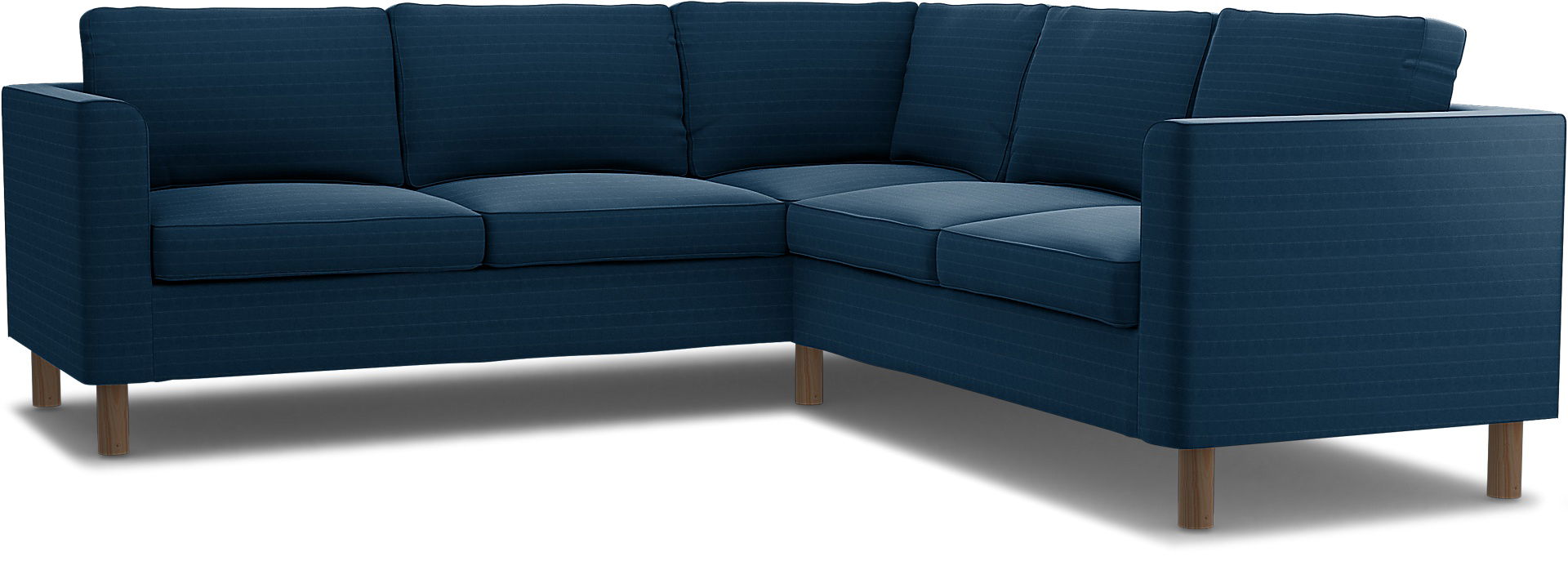IKEA - Pärup 4-seater corner sofa cover, Denim Blue, Velvet - Bemz