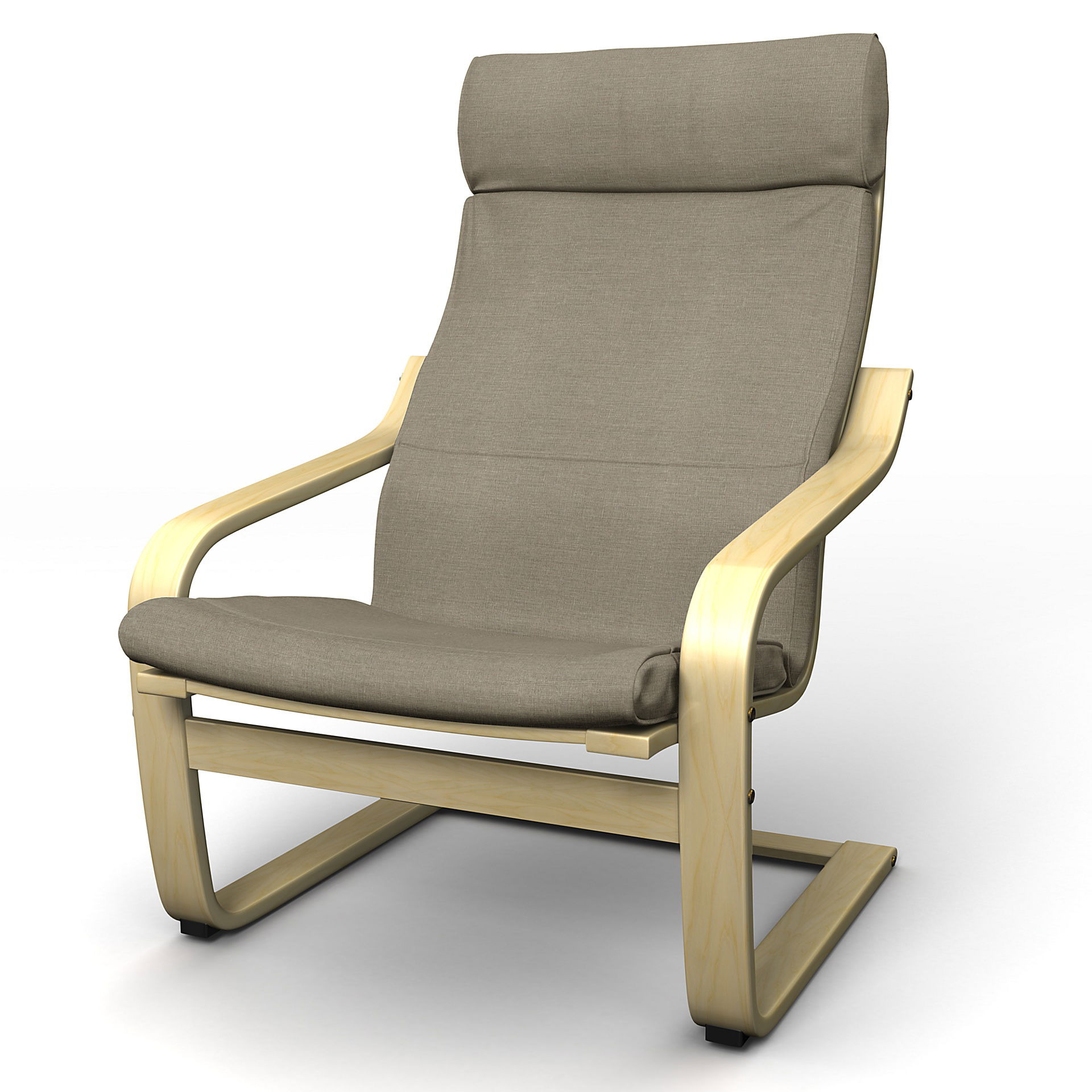 IKEA - Poäng Armchair Cover, Natural, Linen - Bemz