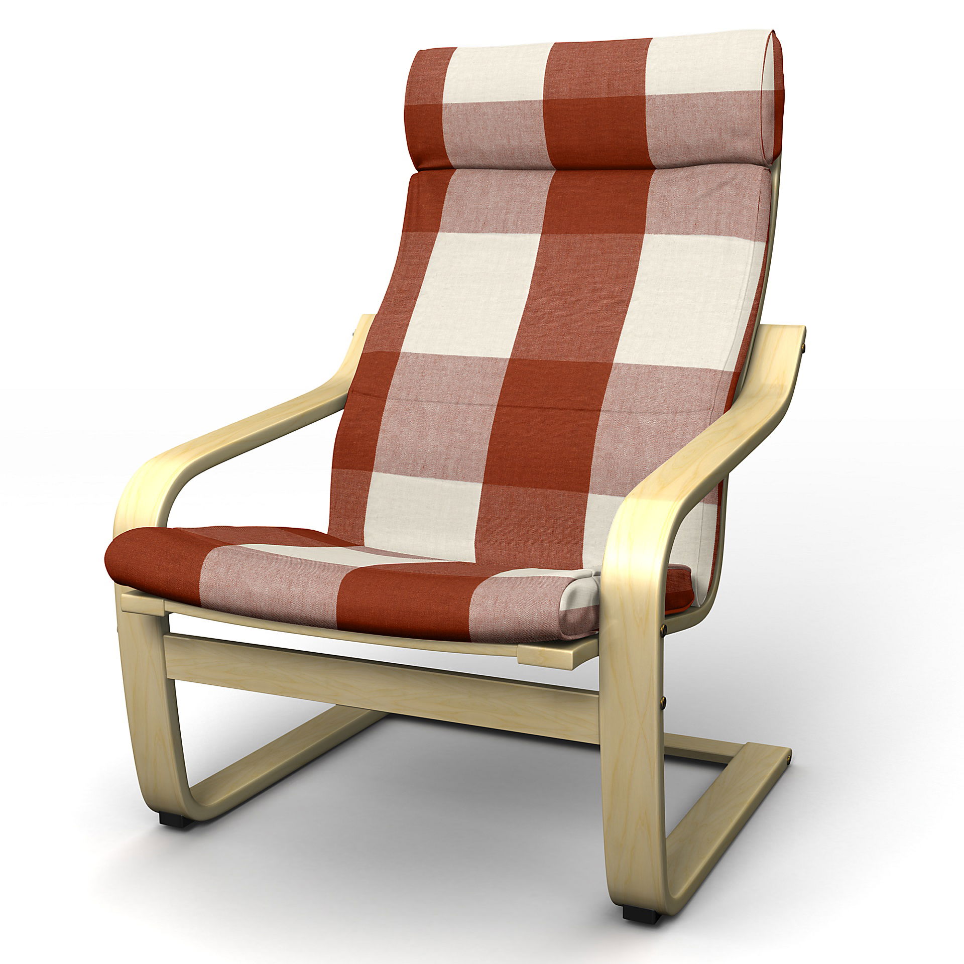 IKEA - Poäng Armchair Cover, Terracotta, Linen - Bemz