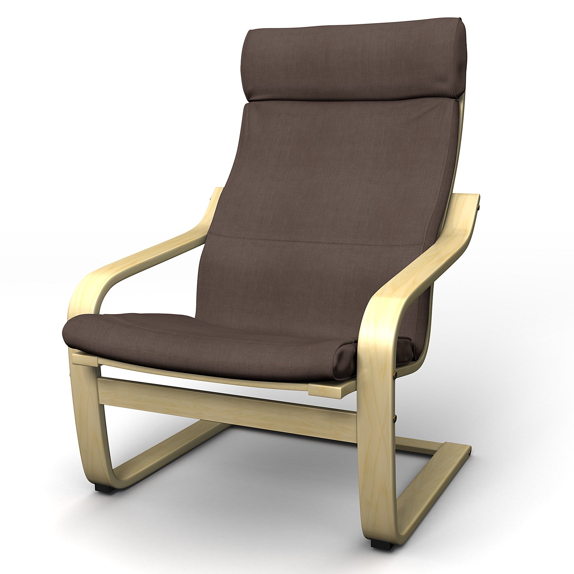 IKEA - Poang Armchair Cover, Cocoa, Linen - Bemz