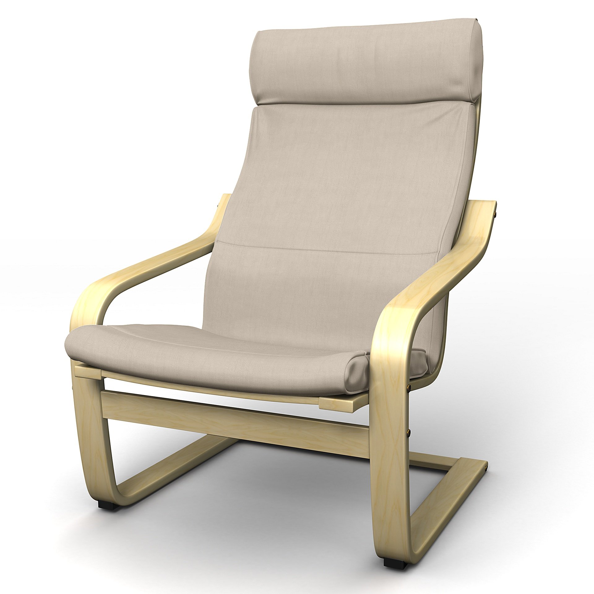 IKEA - Poang Armchair Cover, Parchment, Linen - Bemz