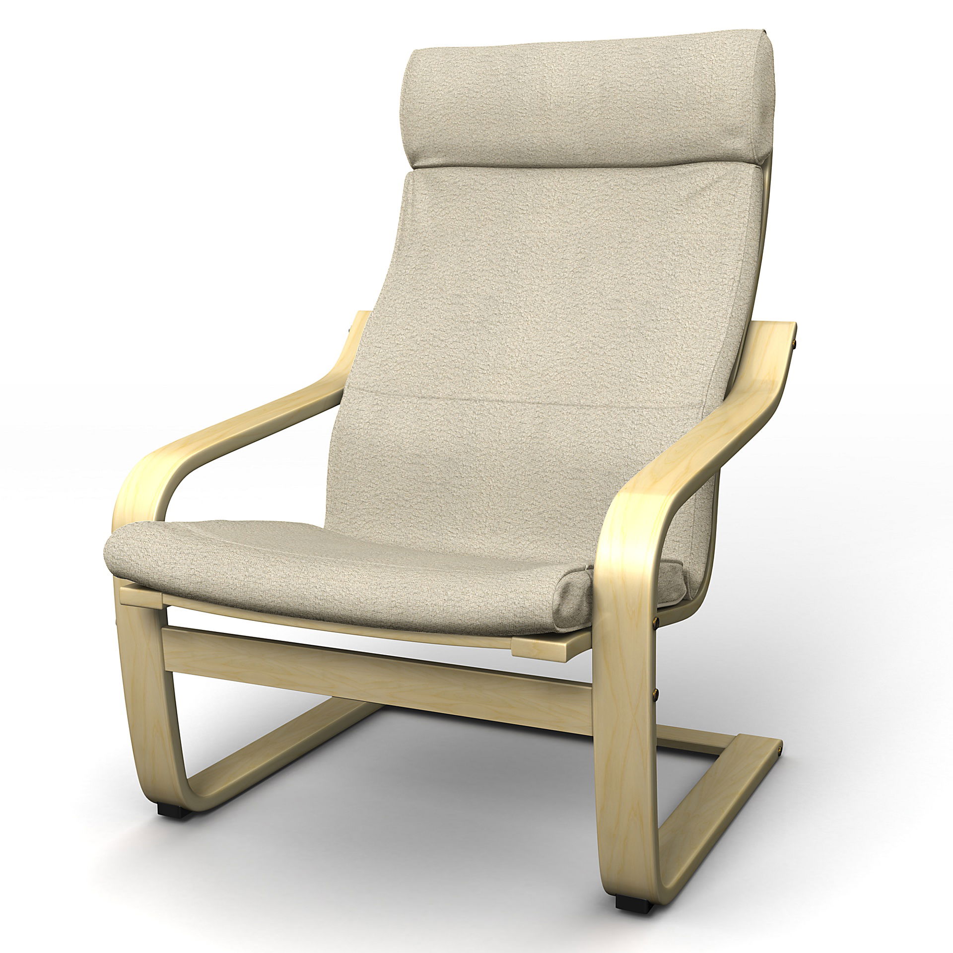 IKEA - Poäng Armchair Cover, Natural White, BEMZ NATURE'S PALETTE COLLECTION - Bemz