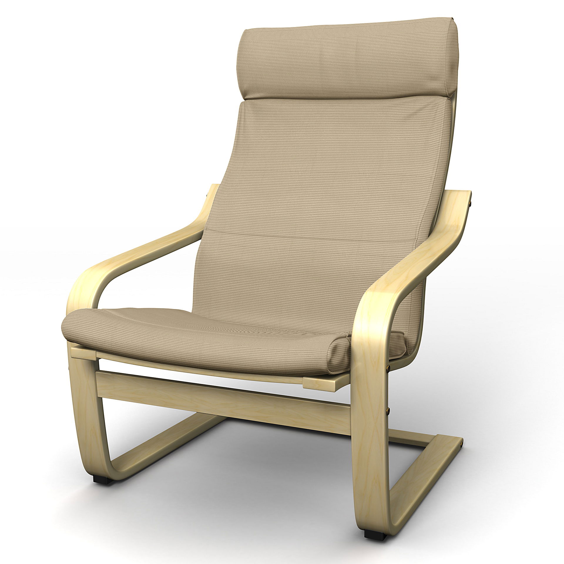 IKEA - Poäng Armchair Cover, Oyster Grey, Corduroy - Bemz