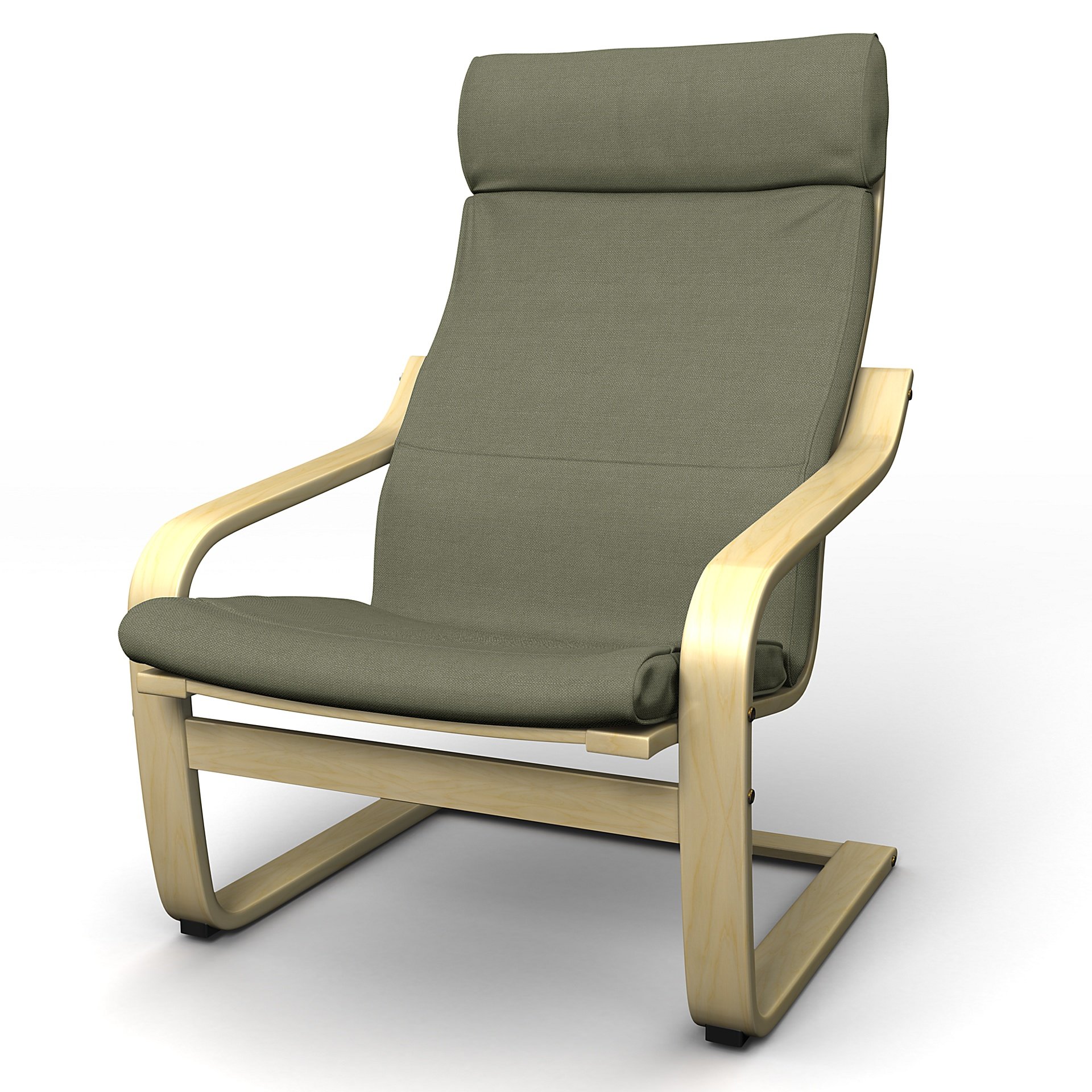 IKEA - Poang Armchair Cover, Sage, Linen - Bemz