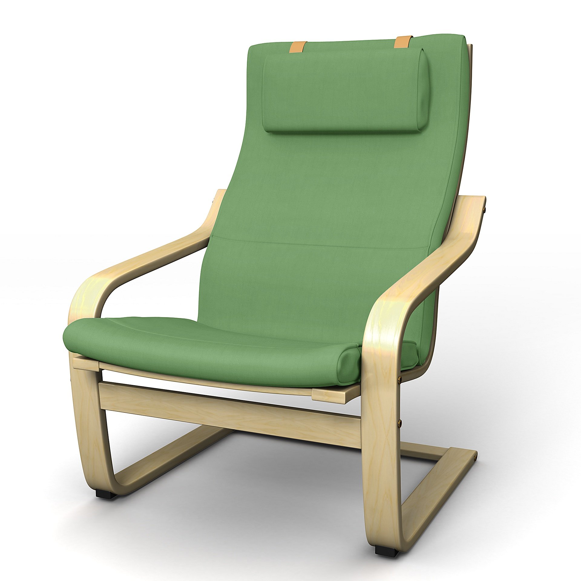 IKEA - Poang Armchair Cover, Apple Green, Linen - Bemz