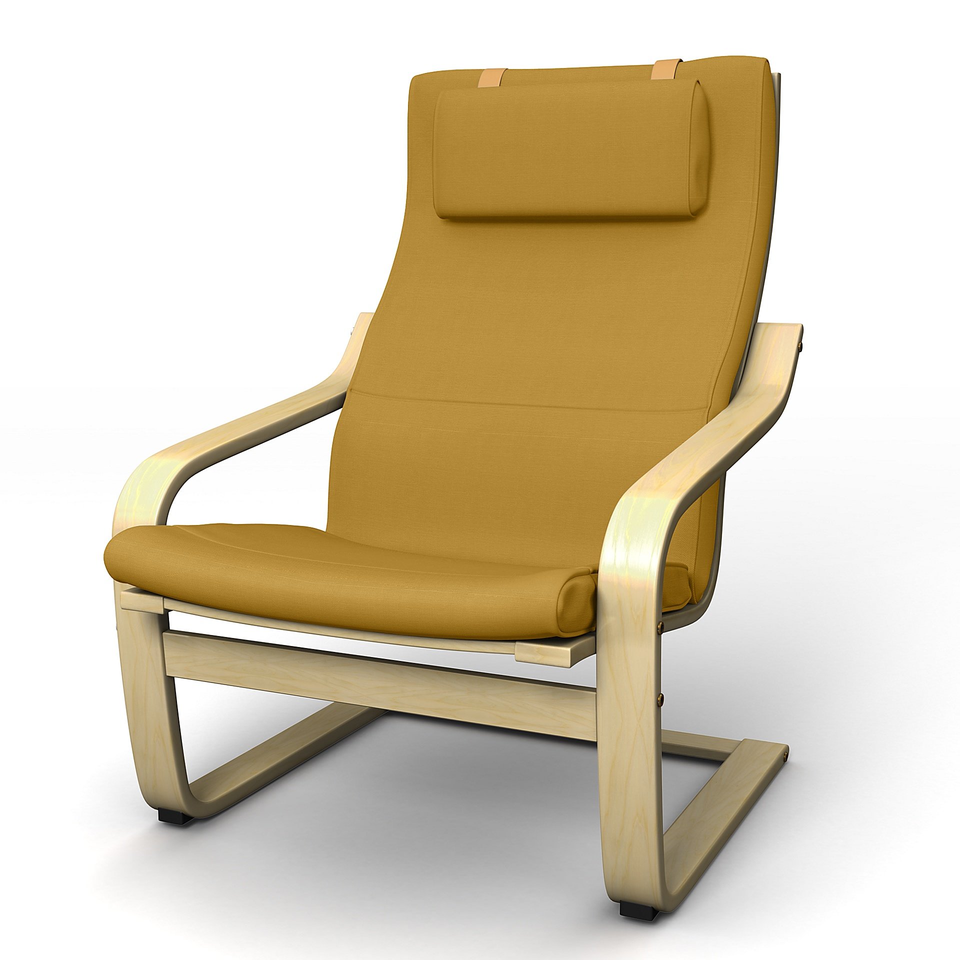 IKEA - Poang Armchair Cover, Honey Mustard, Cotton - Bemz