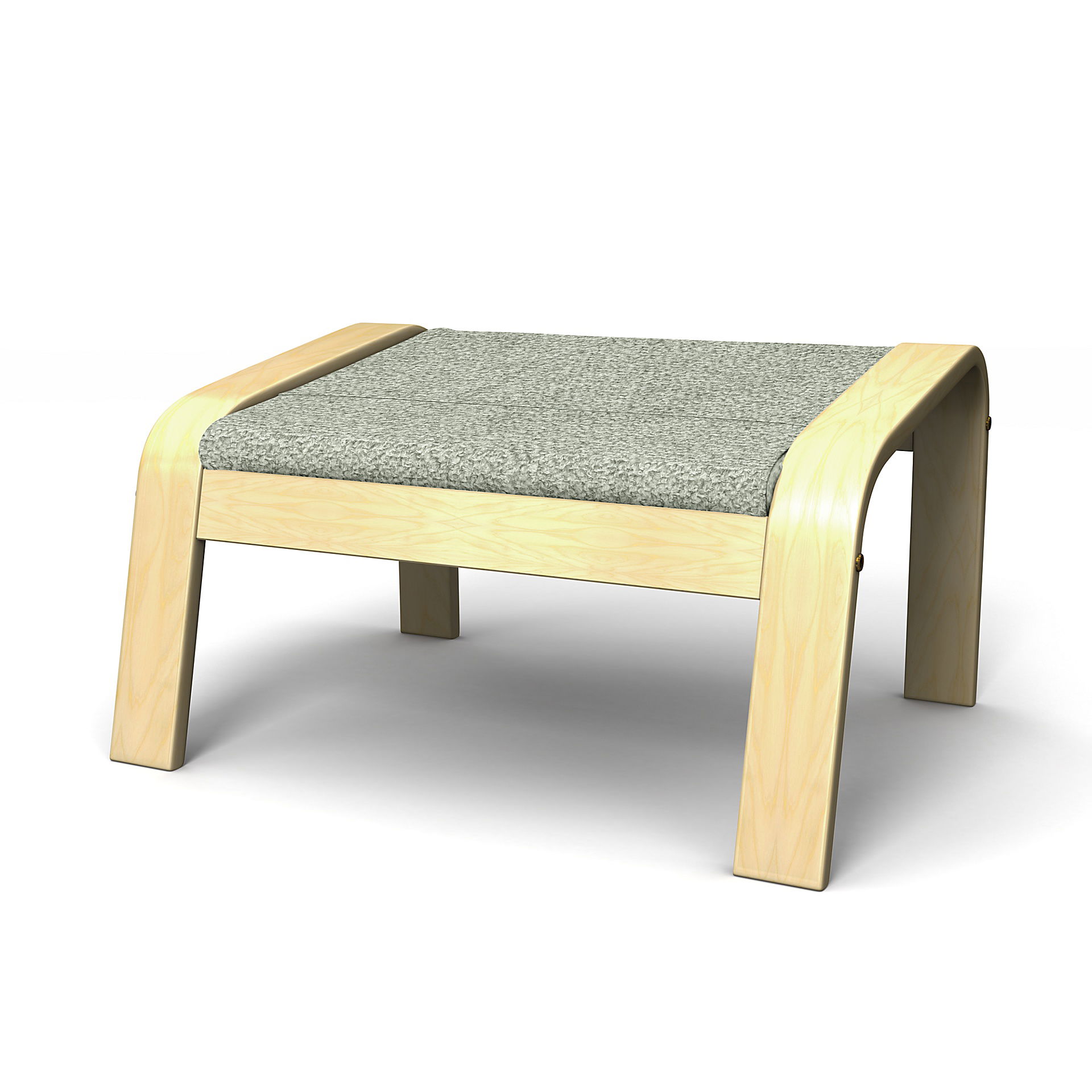 IKEA - Poäng Footstool Cover, Pistachio, Bouclé & Texture - Bemz
