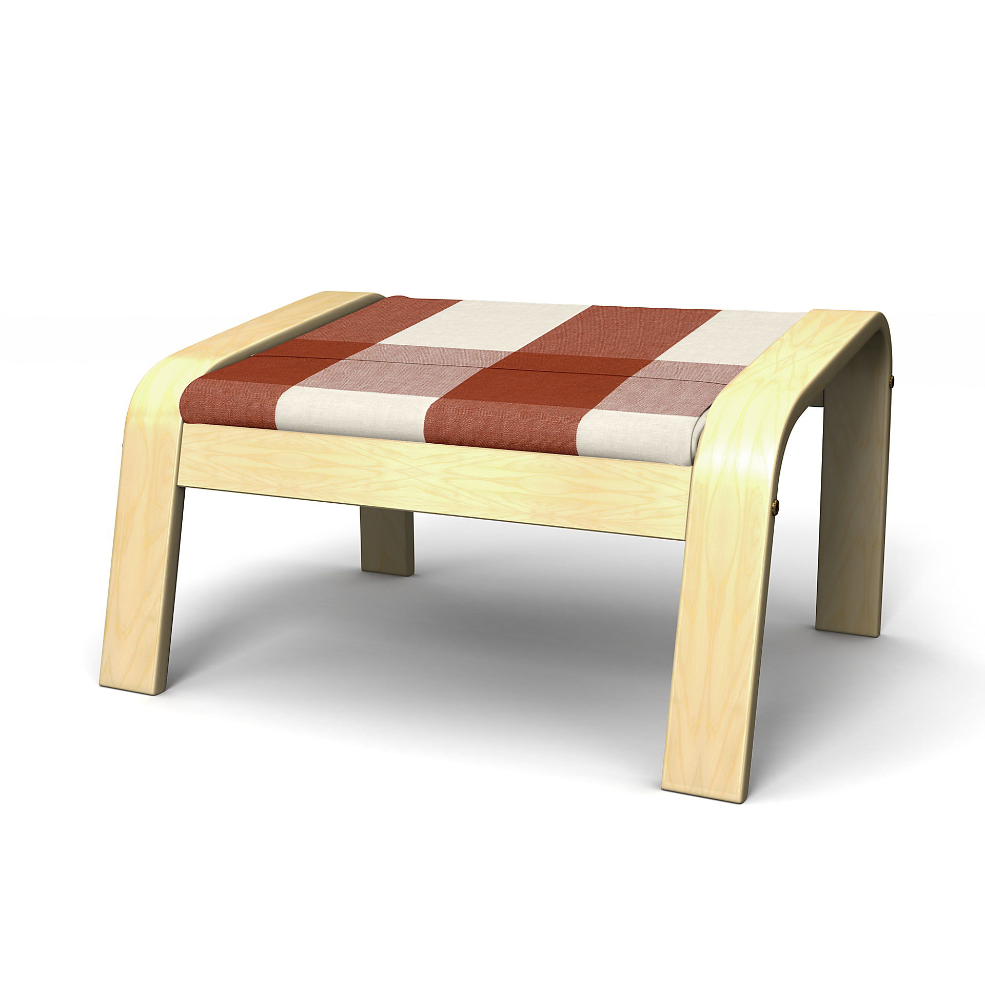 IKEA - Poäng Footstool Cover, Terracotta, Linen - Bemz
