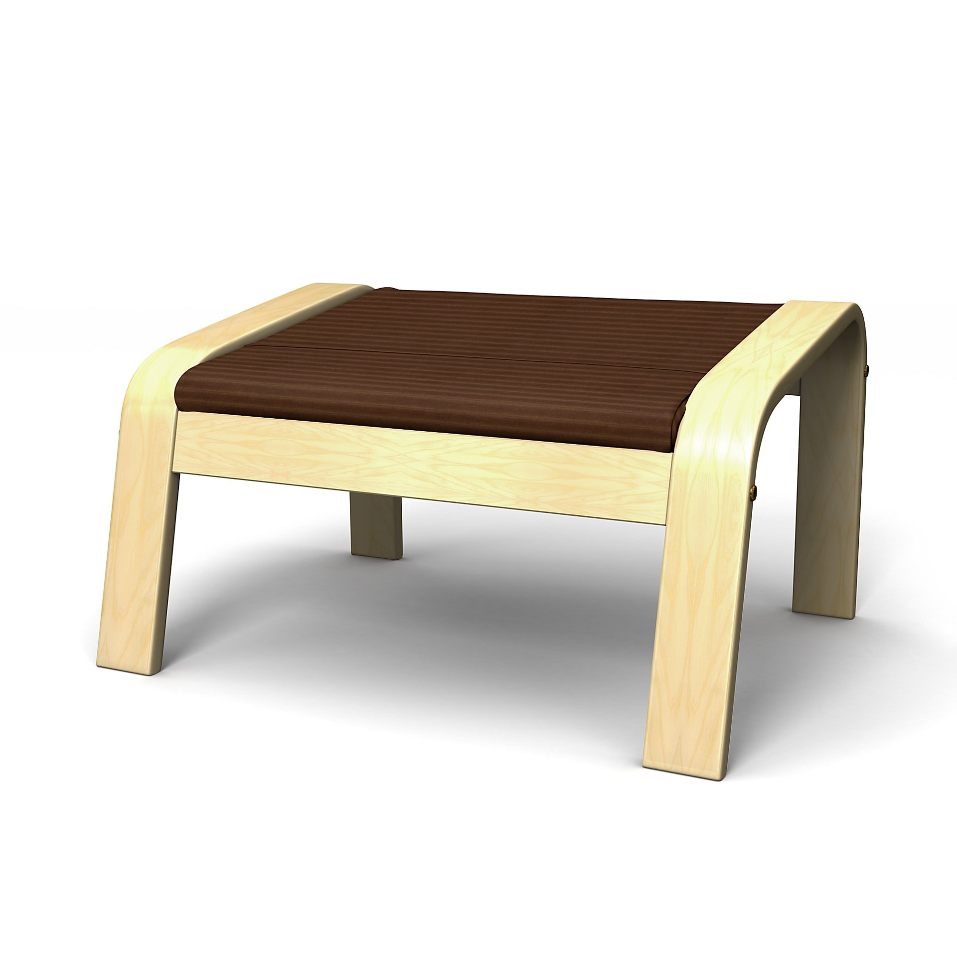 IKEA - Poang Footstool Cover, Chocolate Brown, Corduroy - Bemz