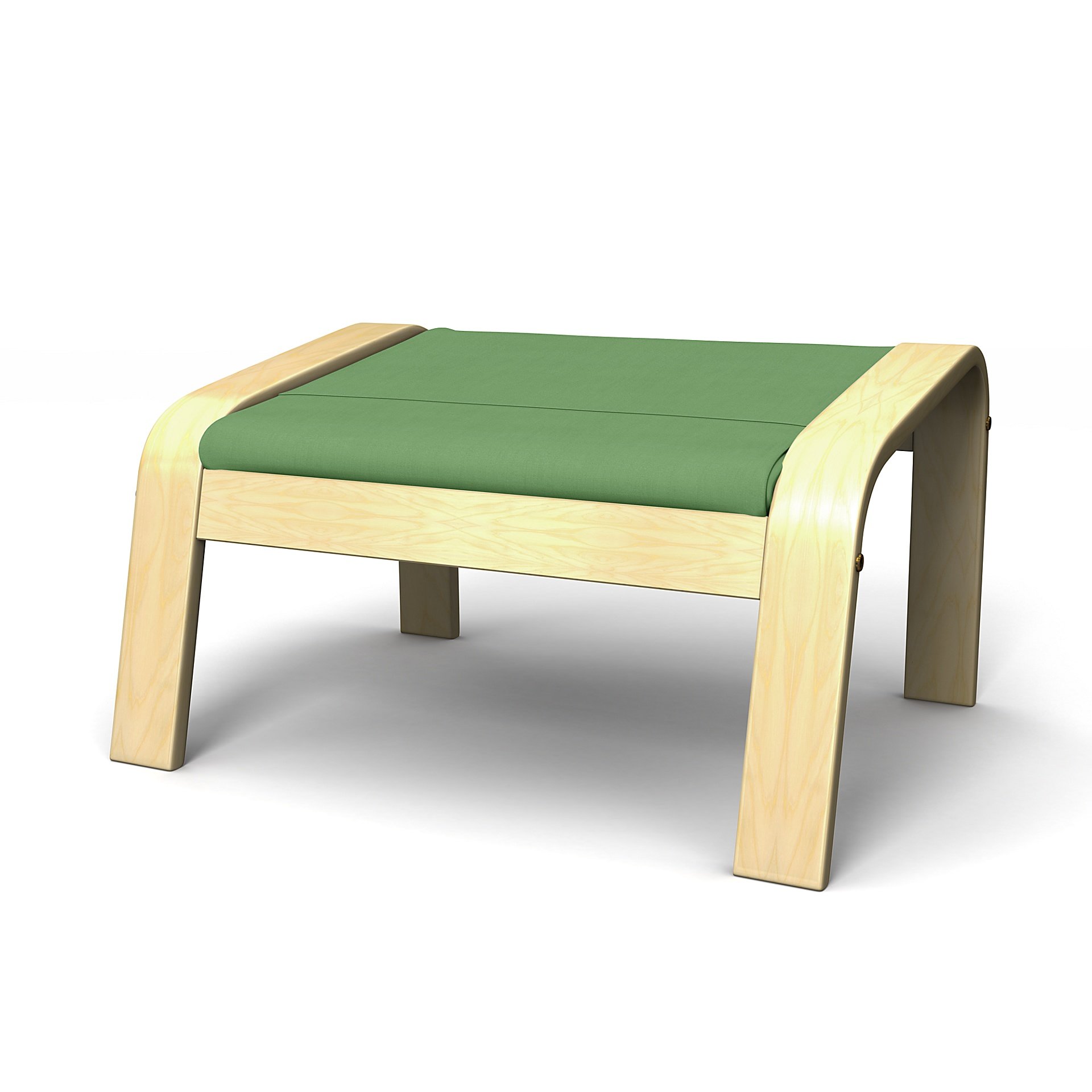 IKEA - Poang Footstool Cover, Apple Green, Linen - Bemz