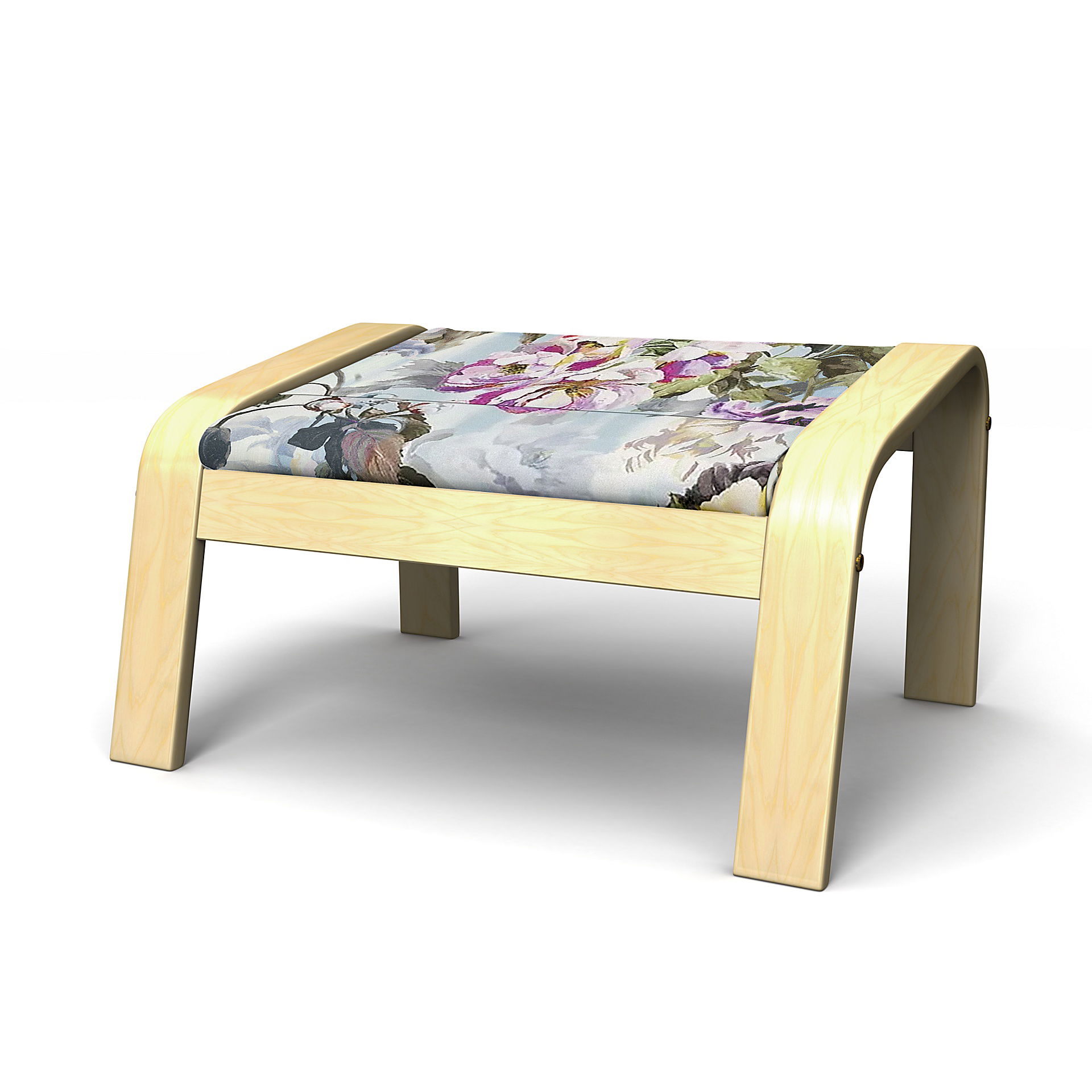 IKEA - Överdrag till Poäng fotpall, Sky, Linne - Bemz
