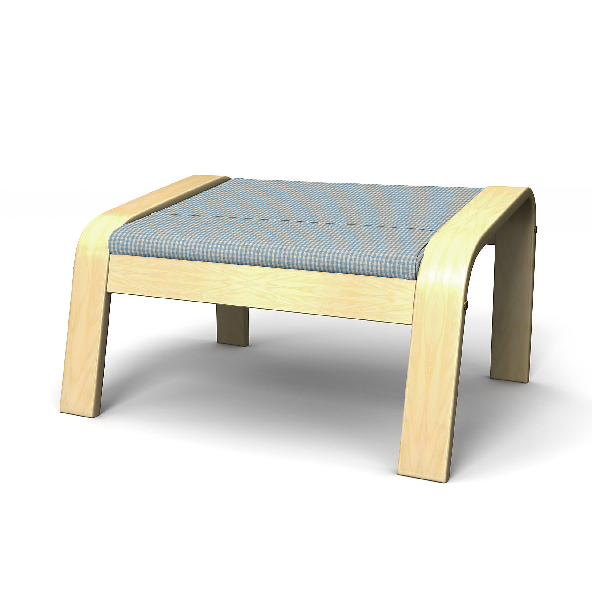 IKEA - Poäng Footstool Cover, Sky Blue, Cotton - Bemz