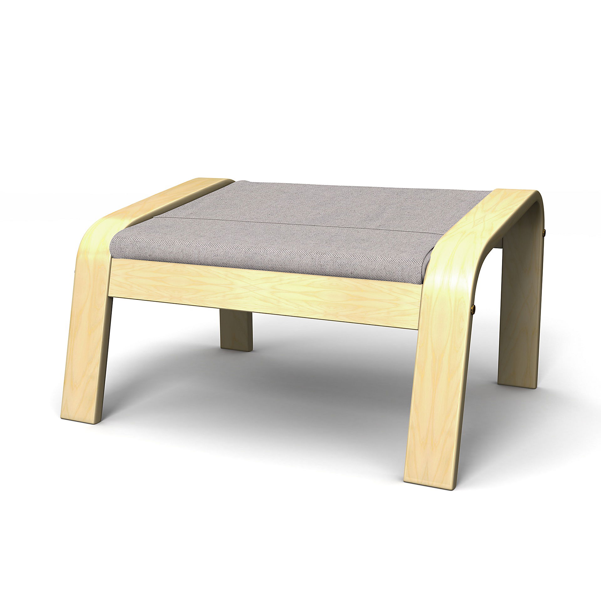 IKEA - Poäng Footstool Cover, Natural, Cotton - Bemz