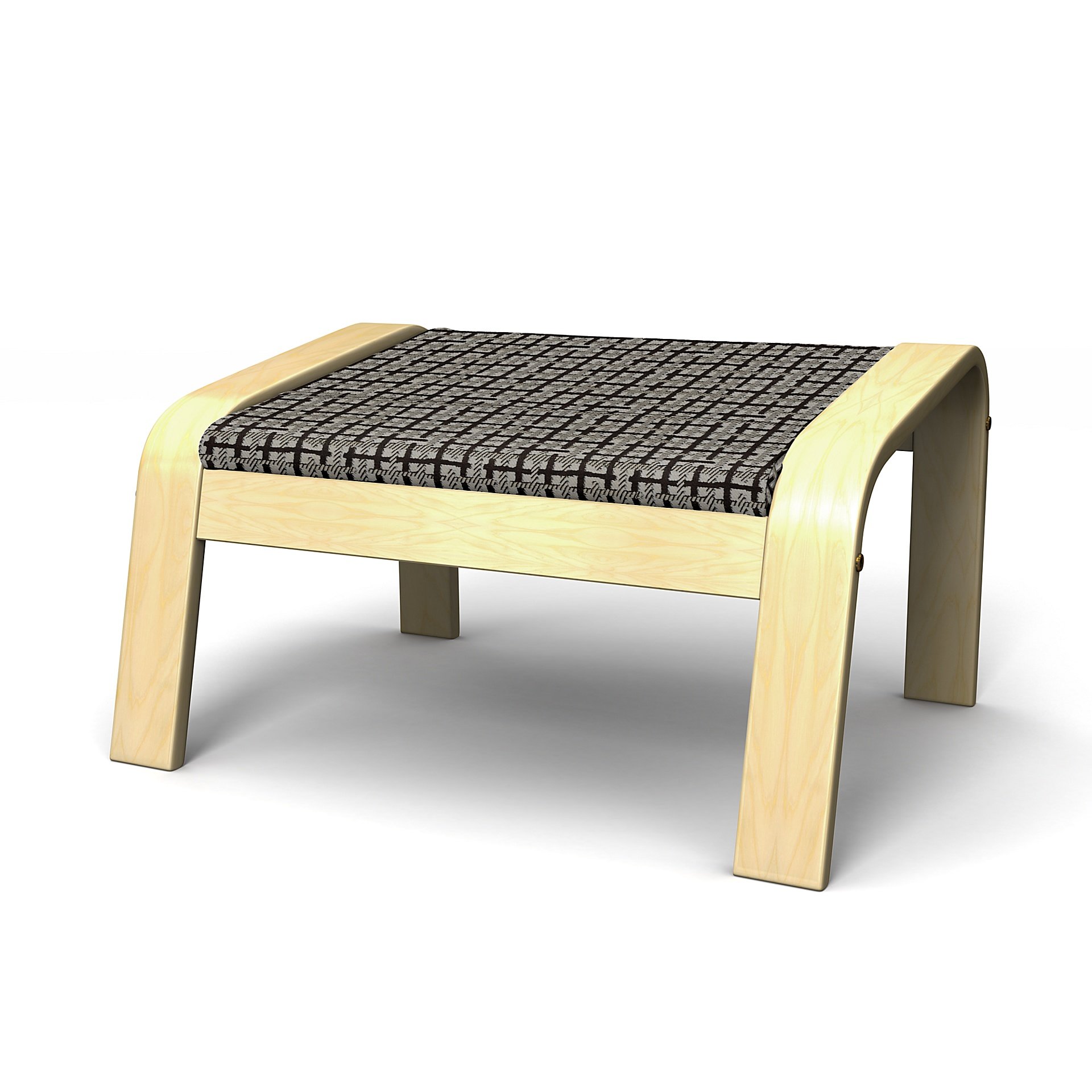 IKEA - Poang Footstool Cover, Chocolate, Velvet - Bemz