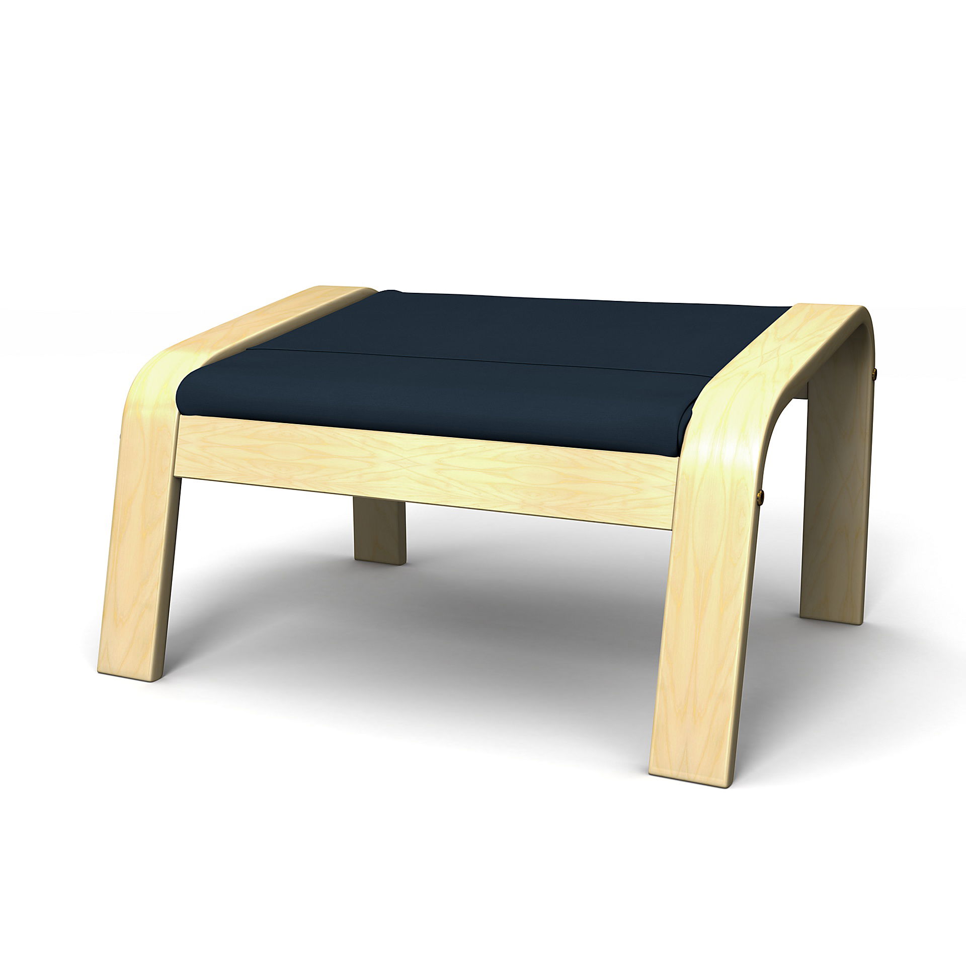 IKEA - Poäng Footstool Cover, Navy Blue, Cotton - Bemz